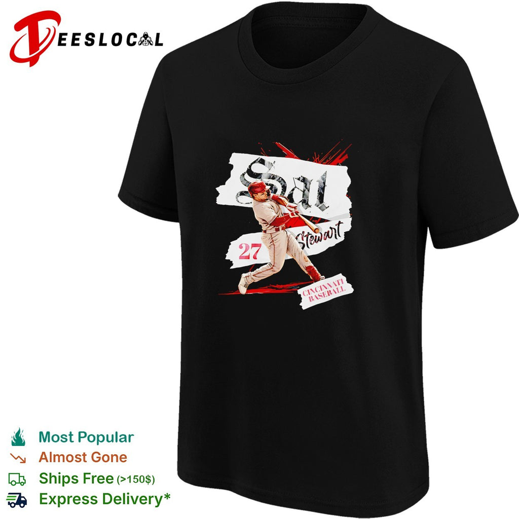 Sal Stewart Cincinnati baseball number 27 shirt