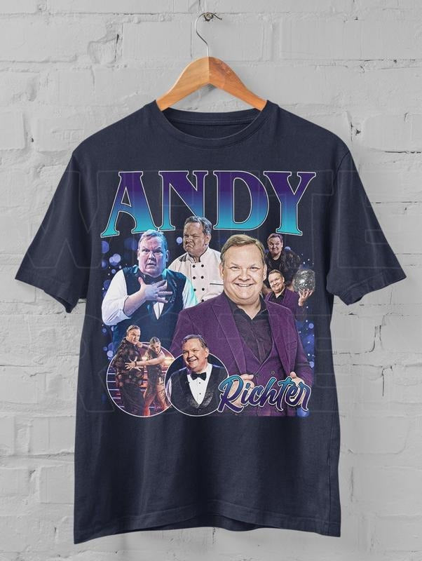 [ Sale Up To 30%] Andy Richter Dwts 2025 Bootleg Unisex Tshirt, Andy & Emma Slater Dancing With The Stars T-shirt, The...