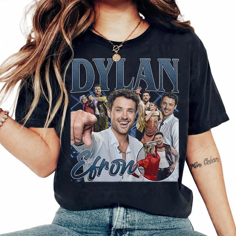 [ Sale Up To 30%] Dylan Efron Dwts Bootleg Vintage T-Shirt, Dancing With The Stars Fan Gift, 90s Style Efron Merch Shirt,...