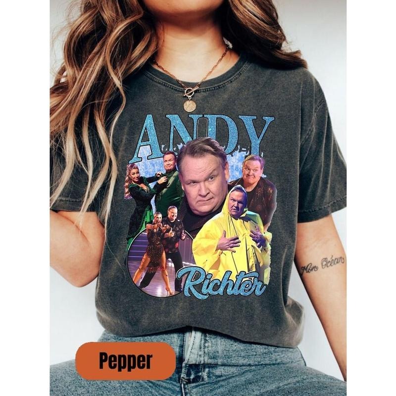 [ Sale Up To 40%]  Comfort Colors Andy Richter Dwts 2025 Bootleg Unisex Tshirt, Andy & Emma Slater Dancing With The Stars...