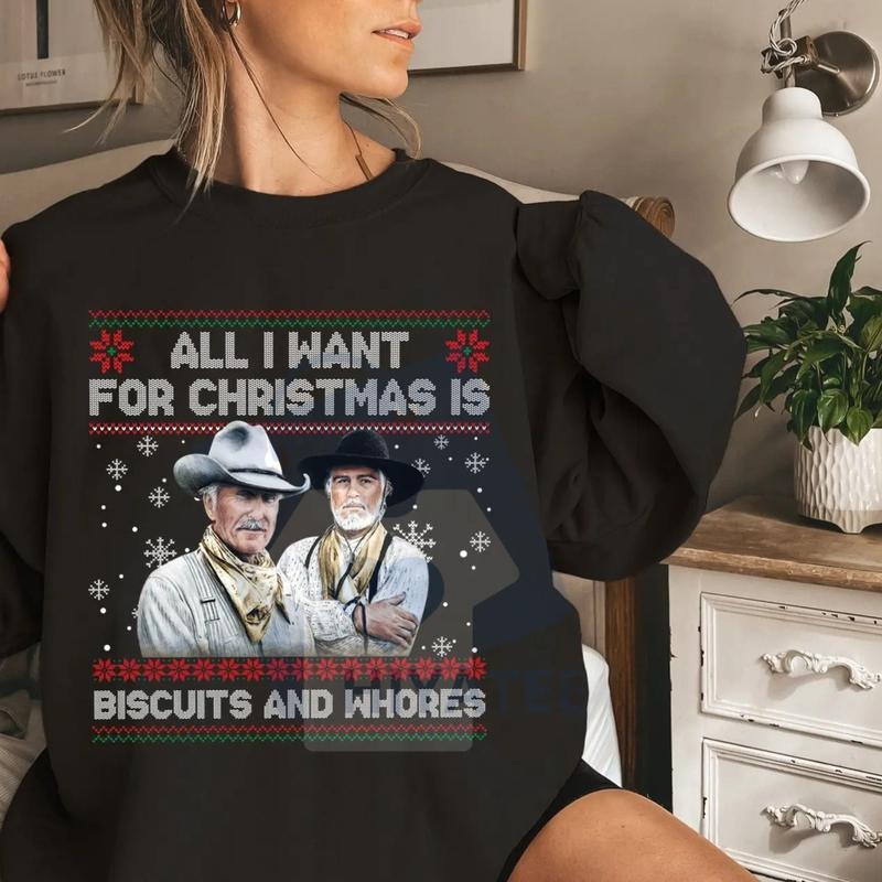 [ Sale Up To 40%] Funny Movie Quote Ugly Christmas Sweatshirt Humorous Western Movie Shirt, Classic Film Quote Pullover,...