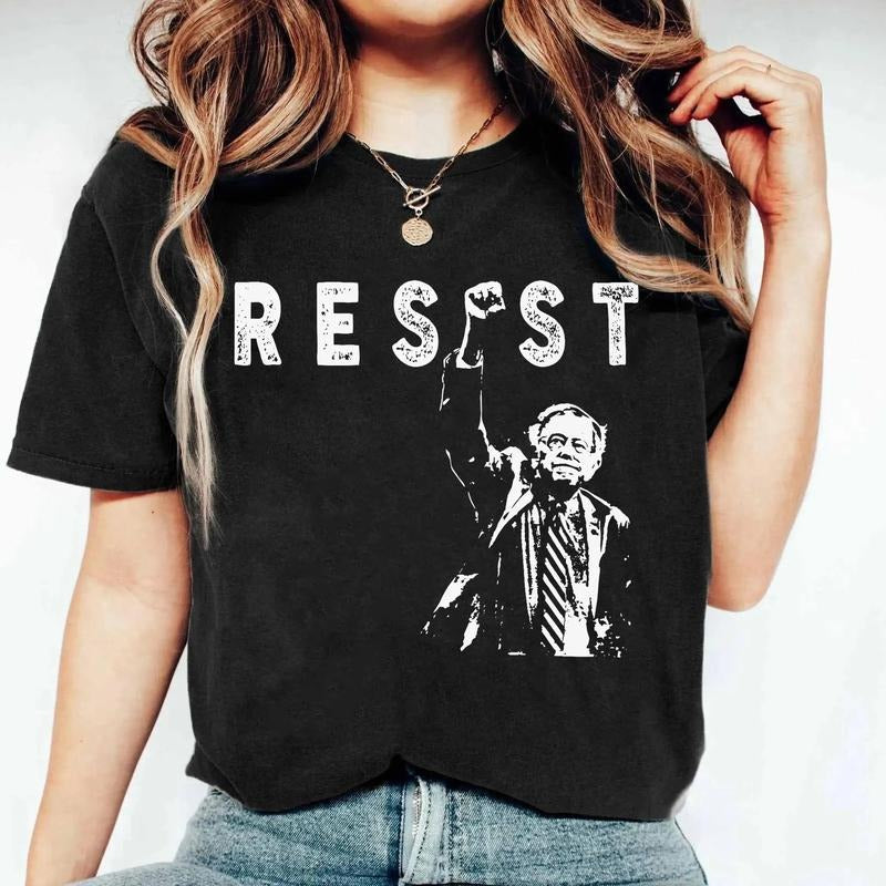 Bernie Sanders T-Shirt Resist Shirt Rage Against The Machine Shirt Tee Men Women Hoodie Sweatshirt | PrintMintTees.com
