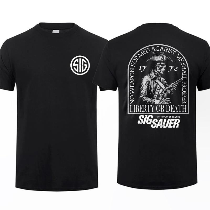 Sig Sauer Liberty Or Death T-shirt For Men For Women Tops Underwear Menswear Streetwear Hoodie Sweatshirt | PrintMintTees.com