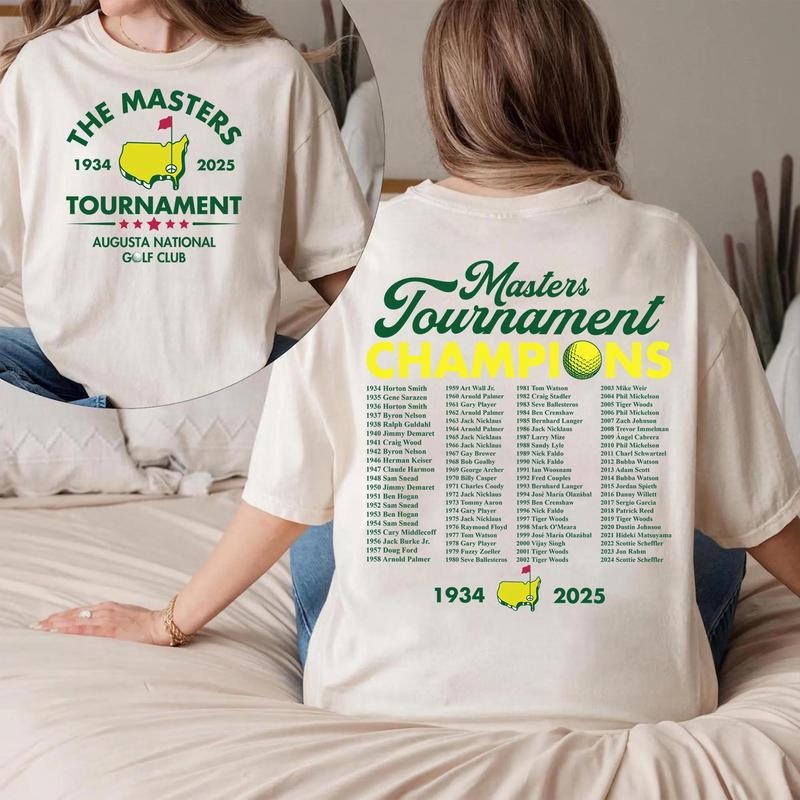 Sale Up To 70% - 2 Side The Masters Golf Tournament 2025 T-Shirt, Augusta National Golf Shirt for Men and Women, Augusta...