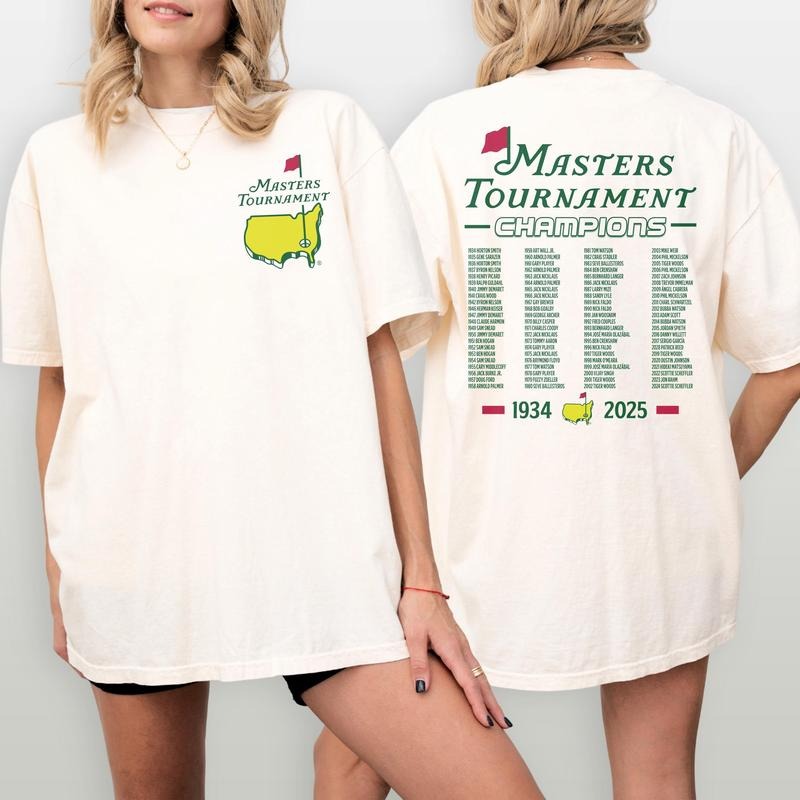 Sale Up To 70% - Augusta National Golf 2025 Graphic Tee, 2 Side The Masters Golf Tournament 2025 T-Shirt, Augusta Masters...
