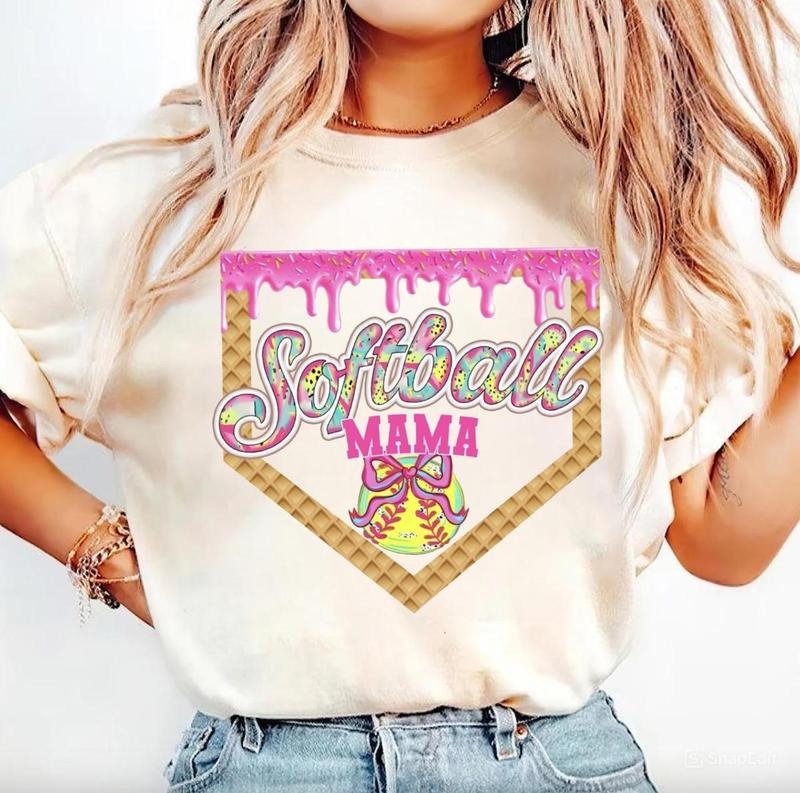 Sale Up To 70% -Softball Mama Drip T-Shirt, Softball Ice Cream Drip Shirt, Game Day Shirt, Softball Mom Dripping Shirt,...