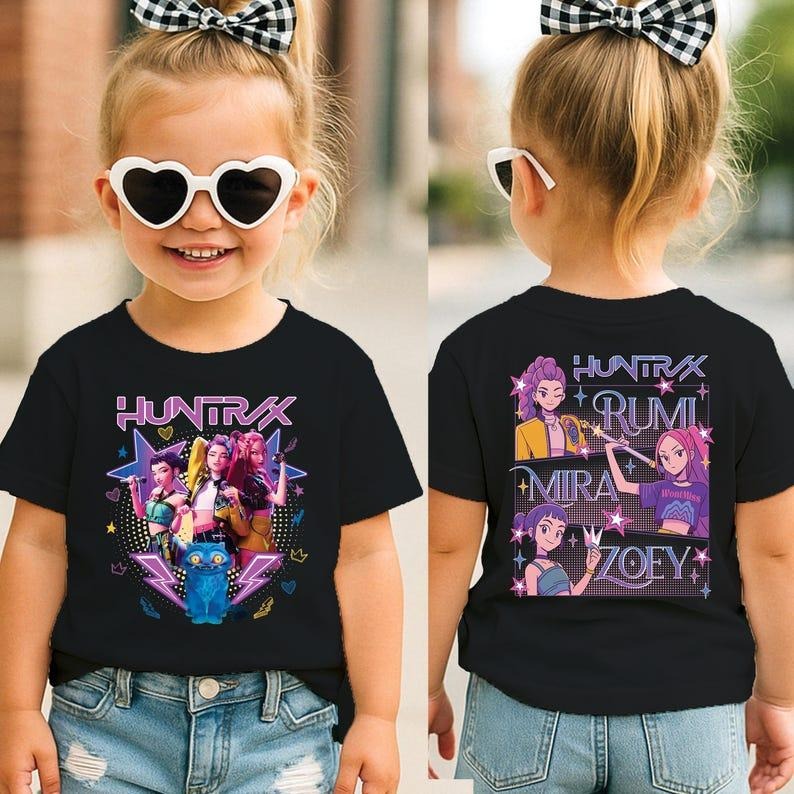 Hunters Tshirt, Demon Hunter Kids Top, Mira Rumi Joey Top, K-pop Lover Shirt, K-pop Super Girls Shirt Hoodie Sweatshirt