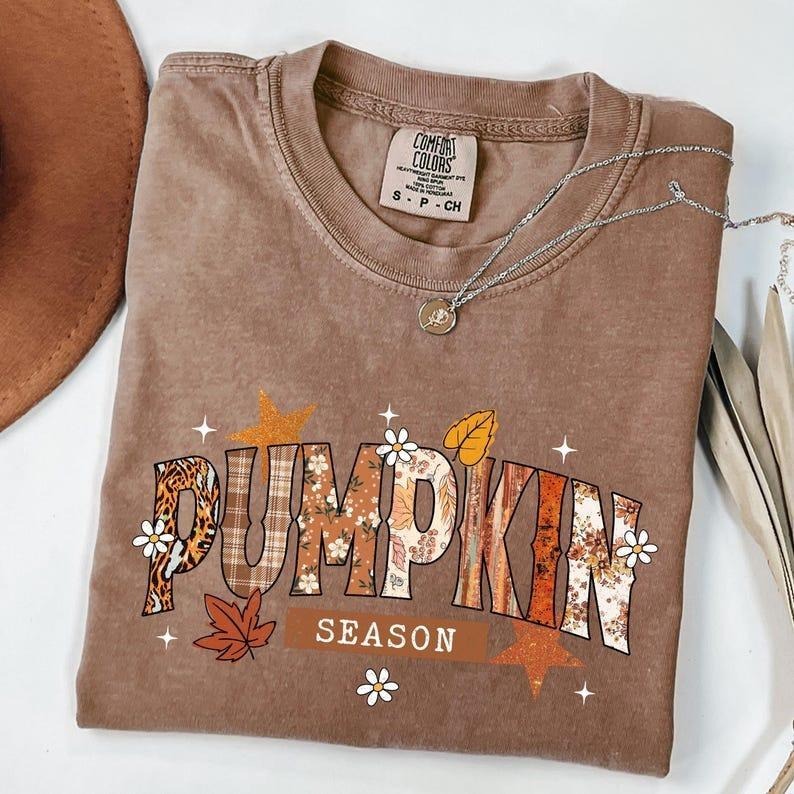 Comfort Colors Pumpkin Season T-Shirt, Autumn Fall Shirt, Thanksgiving Shirt, Fall Pumpkin Shirt Hoodie Sweatshirt