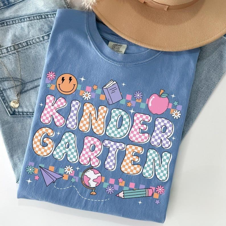 Comfort Colors Teacher Shirt, Kindergarten Shirt for Back to School, Kindergarten Teacher Shirt Hoodie Sweatshirt