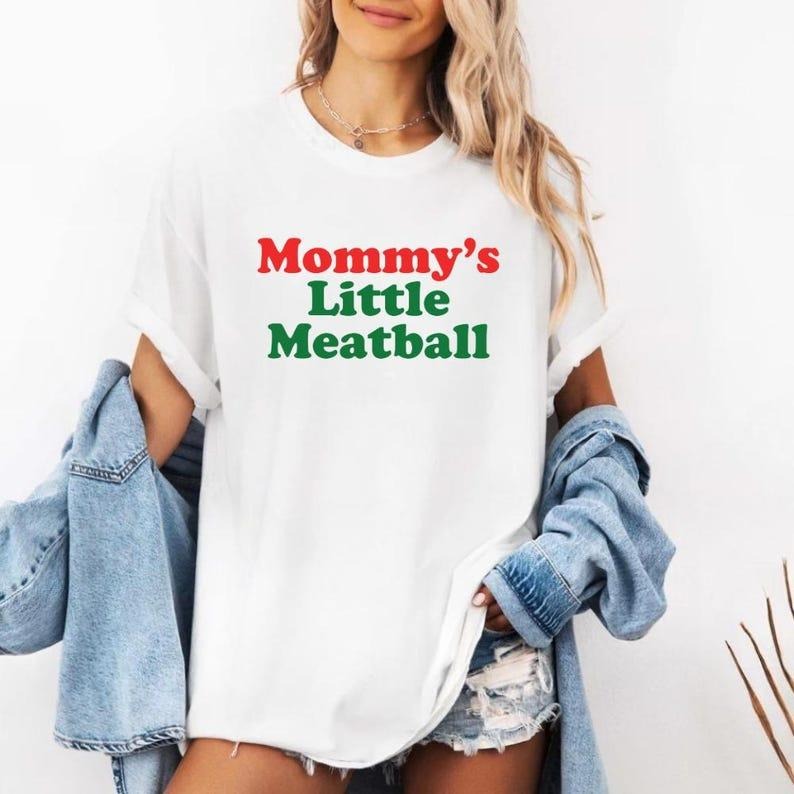 Mommy's Little Meatball Unisex Heavy Cotton Tee, Funny Italy Shirt T- shirt Hoodie Sweatshirt | PrintMintTees.com