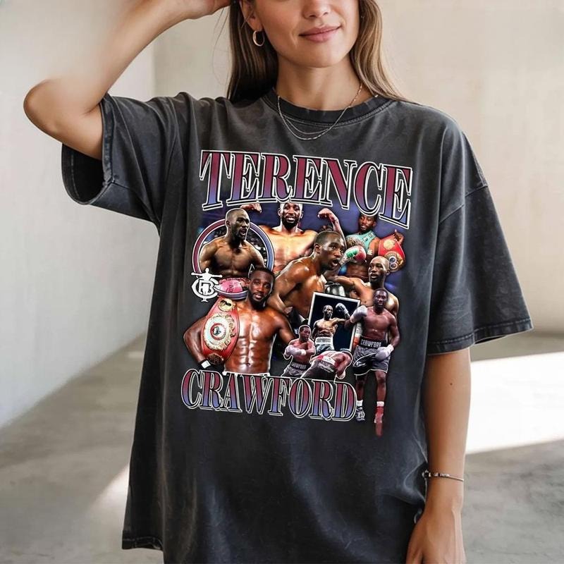 Terence Crawford Boxer Vintage Style Collage Shirt, Gift For Women and Men Graphic Unisex T-Shirt, Cotton Fabric Tee...