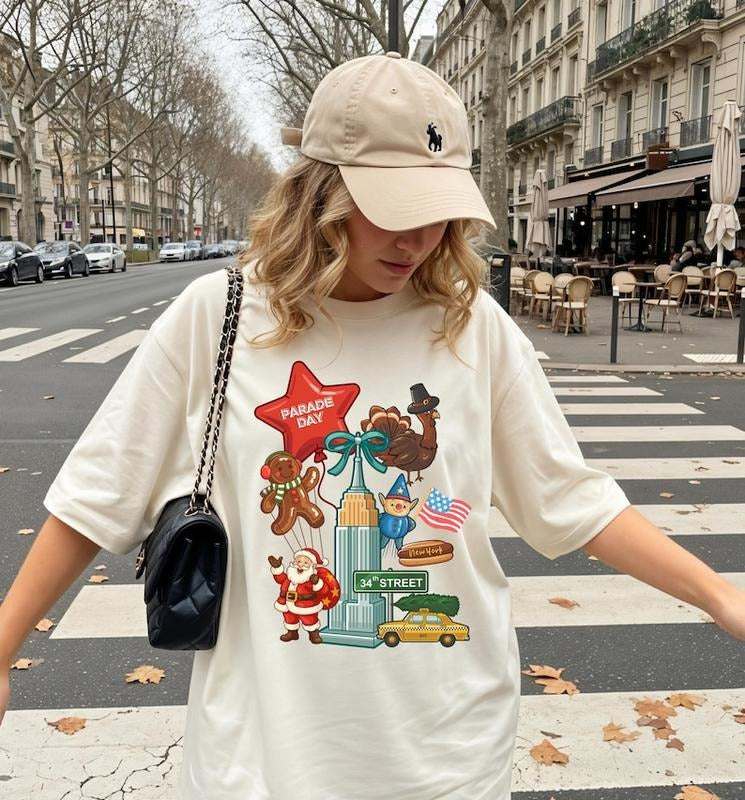Thanksgiving Shirt,Parade Day Tee, New York Holiday Graphic Top, Thanksgiving Day Outfit Hoodie Sweatshirt