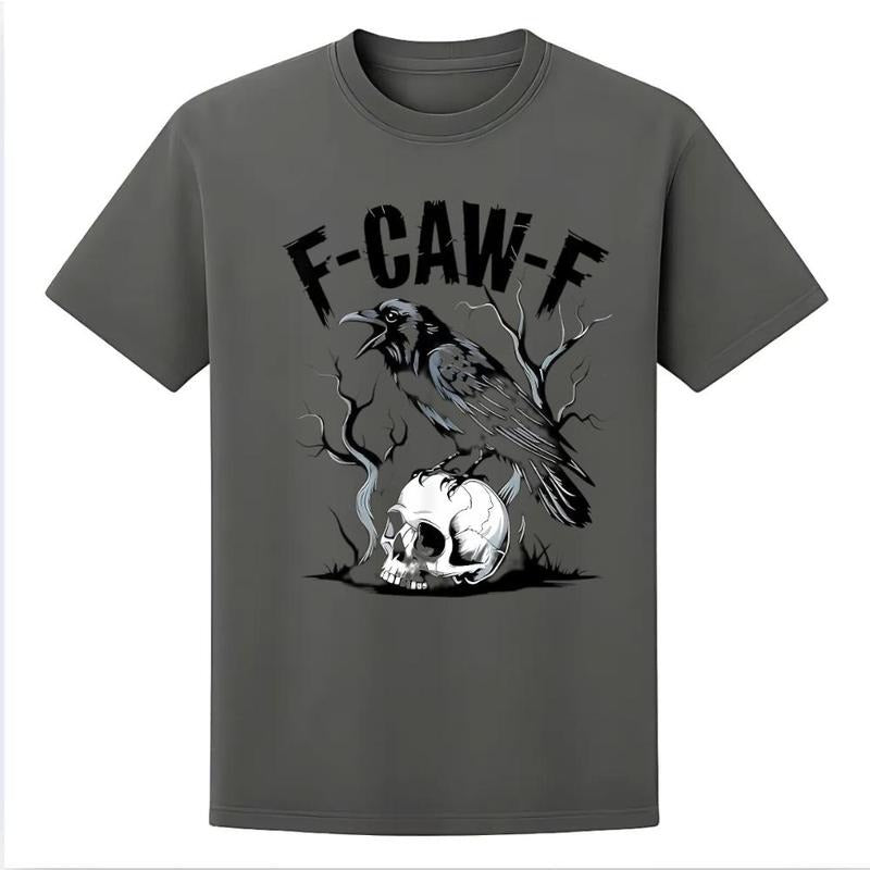 (Comfort.Colors) Black Crow, F-Caw-F Funny Black Bird T-Shirt Hoodie Sweatshirt | PrintMintTees.com