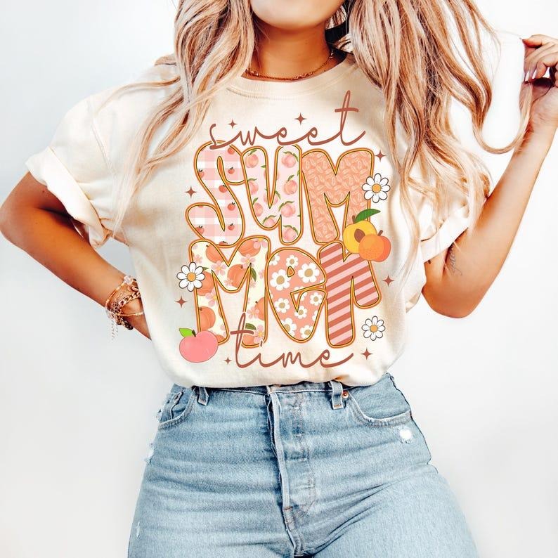 Sweet Summer Time T-Shirt, Trendy Summer Vibes T-Shirt, Coquette Summer T-Shirt Hoodie Sweatshirt | PrintMintTees.com