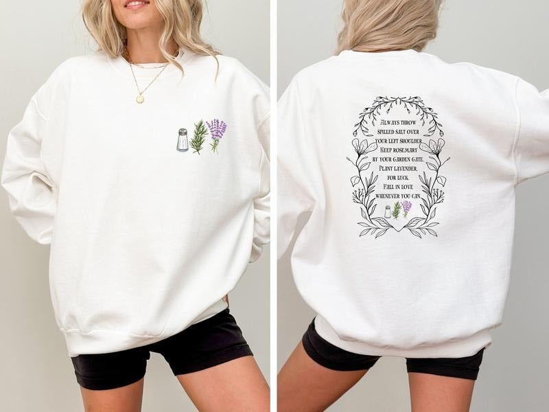 Salt Rosemary Lavender Practical Magic Sweatshirt Practical Magic Hoodie Salt Rosemary Lavender Tshirt Girly Gift Women...