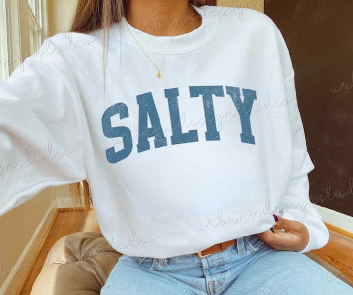 Salty Mama Beach Vacation Sweatshirt, Sea Coastal Shirt, Summer tshirt, Vacation Outfit Hoodie | PrintMintTees.com