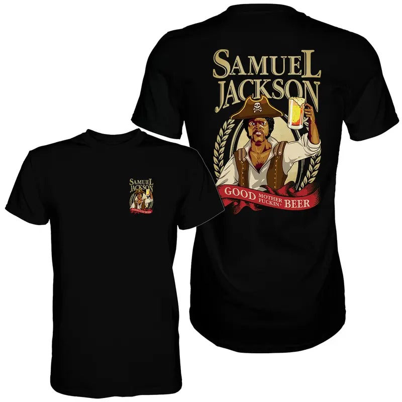 Sam Jackson Beer Cotton Tee, Unisex Tshirt, Funny tee Hoodie, Sweatshirt | PrintMintTees.com