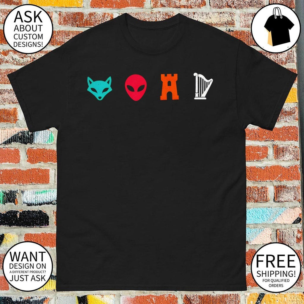 San Antonio Basketball Fox Alien Castle Harper icon shirt