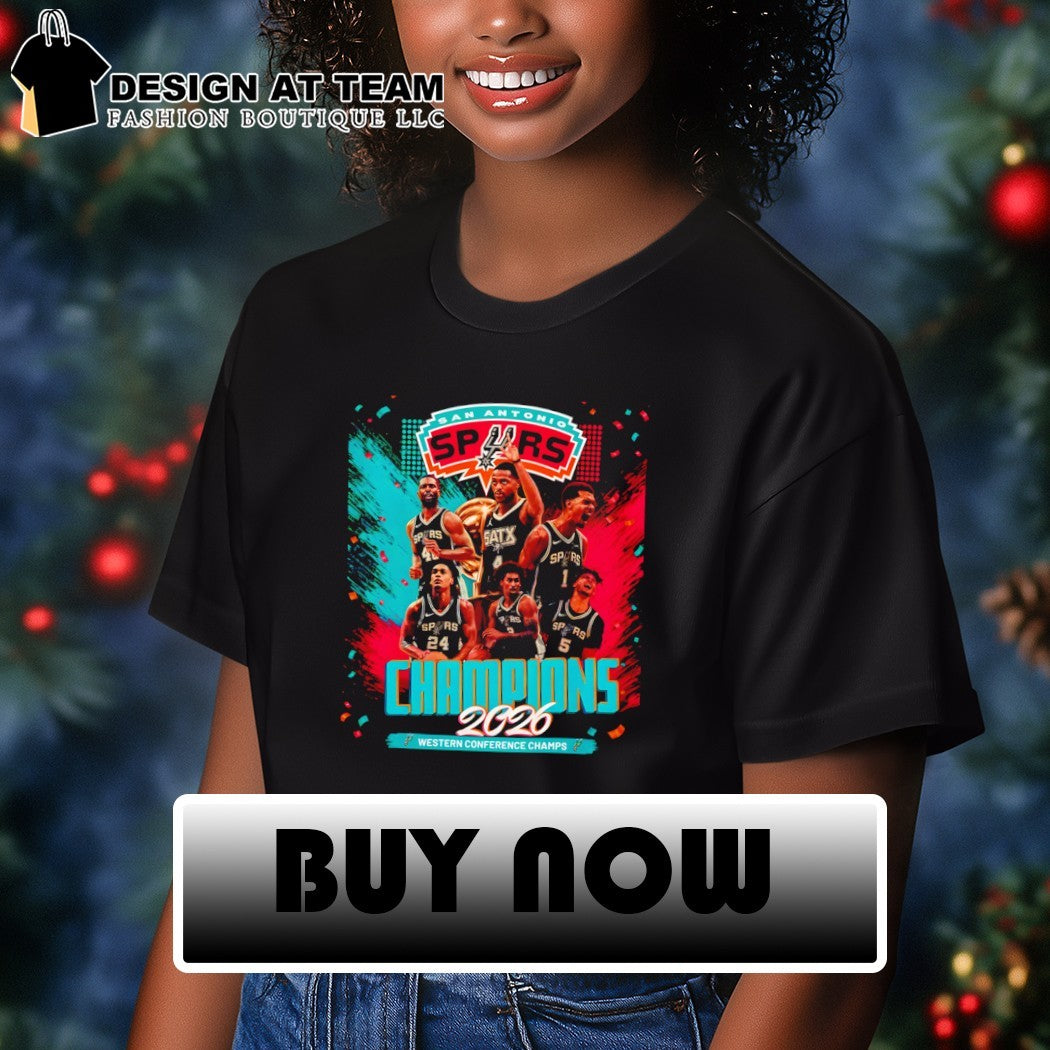 San Antonio Spurs 2026 Western Conference Champions basketball team logo shirt