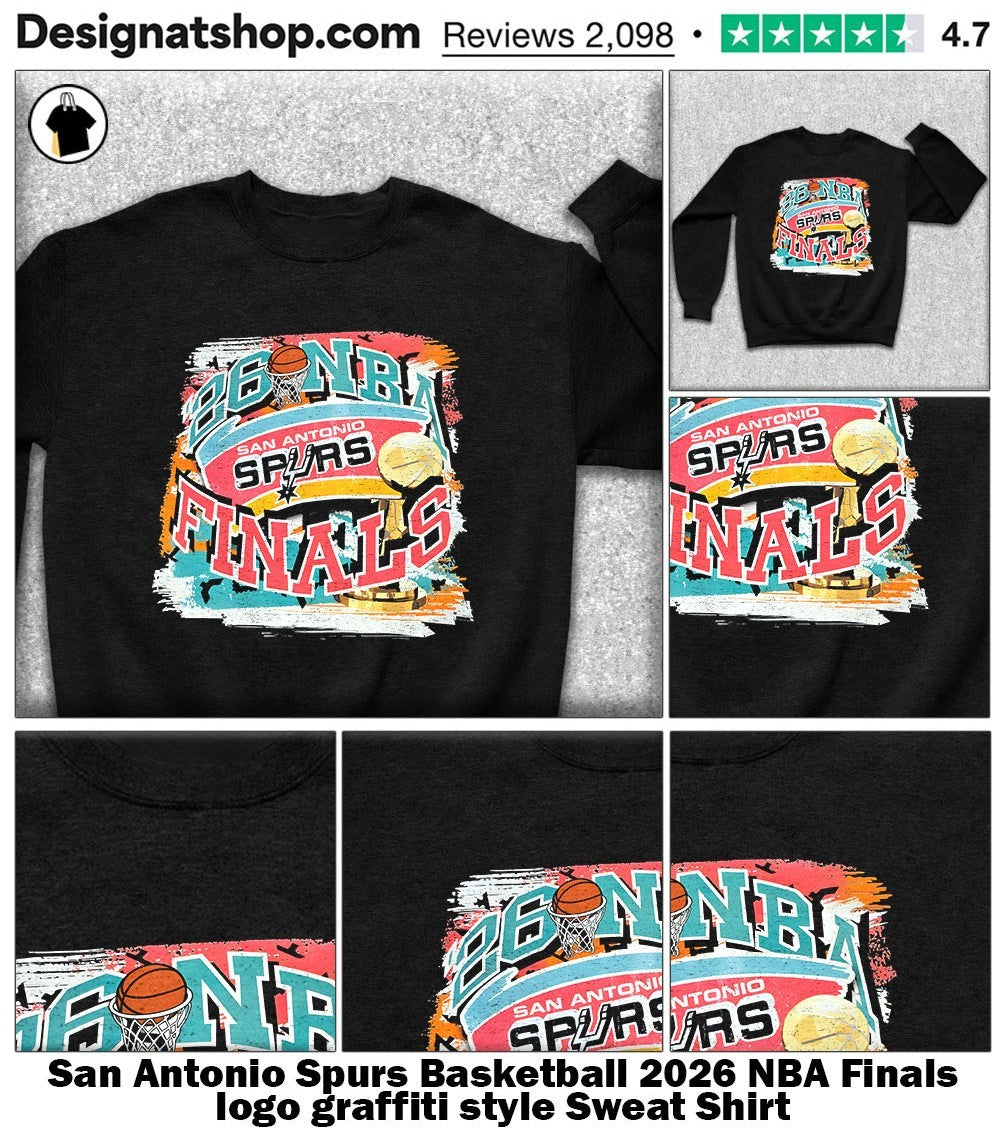 San Antonio Spurs Basketball 2026 NBA Finals logo graffiti style shirt