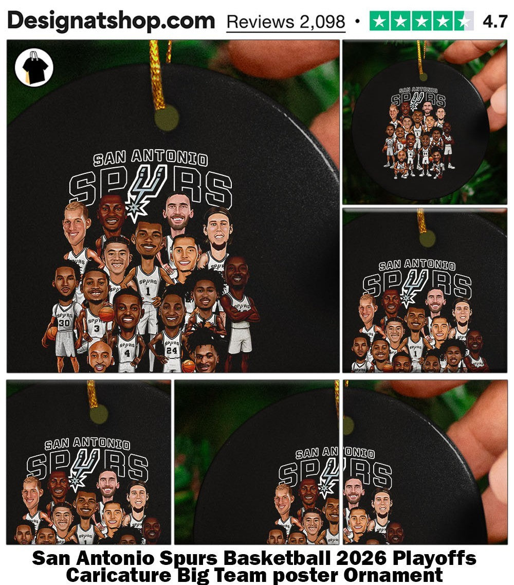 San Antonio Spurs Basketball 2026 Playoffs Caricature Big Team poster shirt