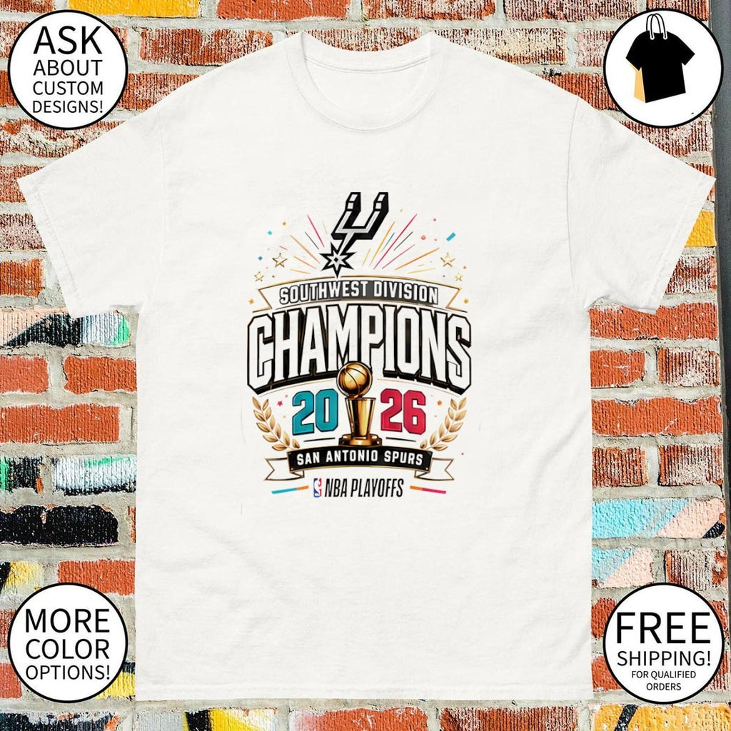 San Antonio Spurs Basketball 2026 Southwest Division Champions NBA Playoffs logo shirt