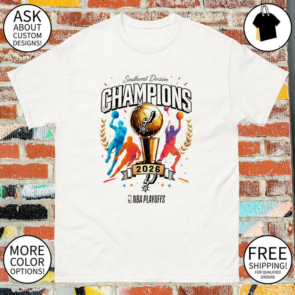 San Antonio Spurs Basketball 2026 Southwest Division Champions NBA Playoffs shirt