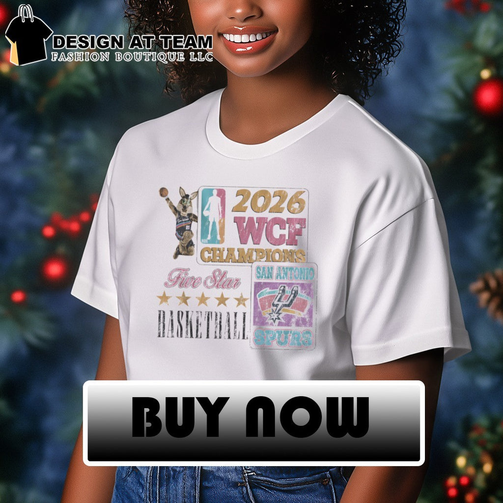 San Antonio Spurs Basketball 2026 WCF Western Conference Champions Five Star shirt