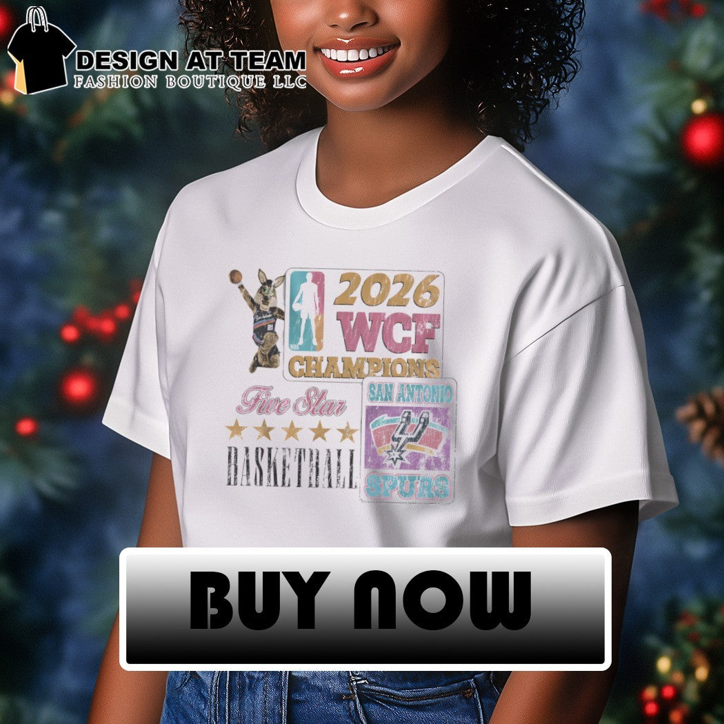 San Antonio Spurs Basketball 2026 WCF Western Conference Champions Five Star shirt
