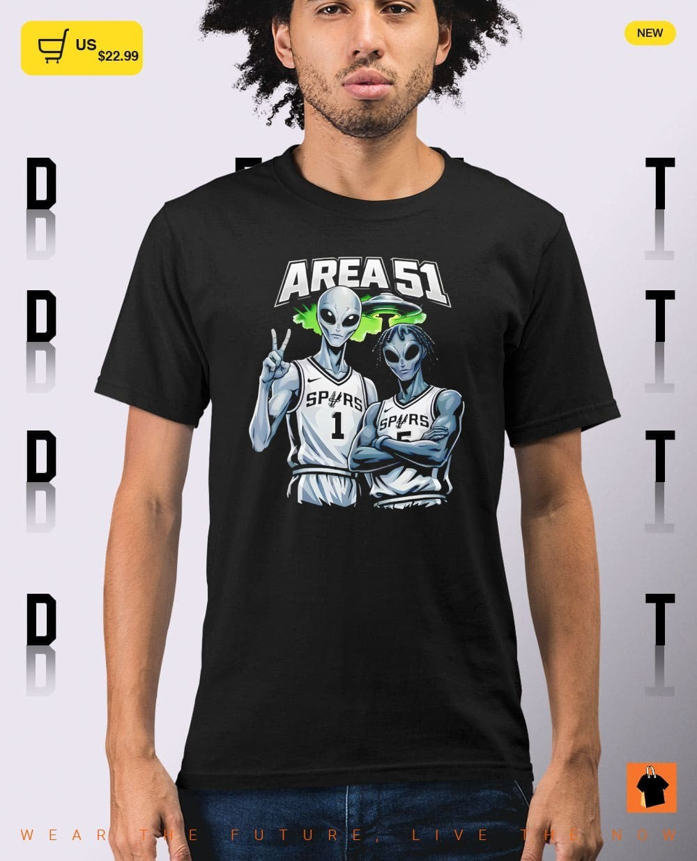 San Antonio Spurs Basketball Aliens Victor Wembanyama and Stephon Castle Area 5 1 shirt