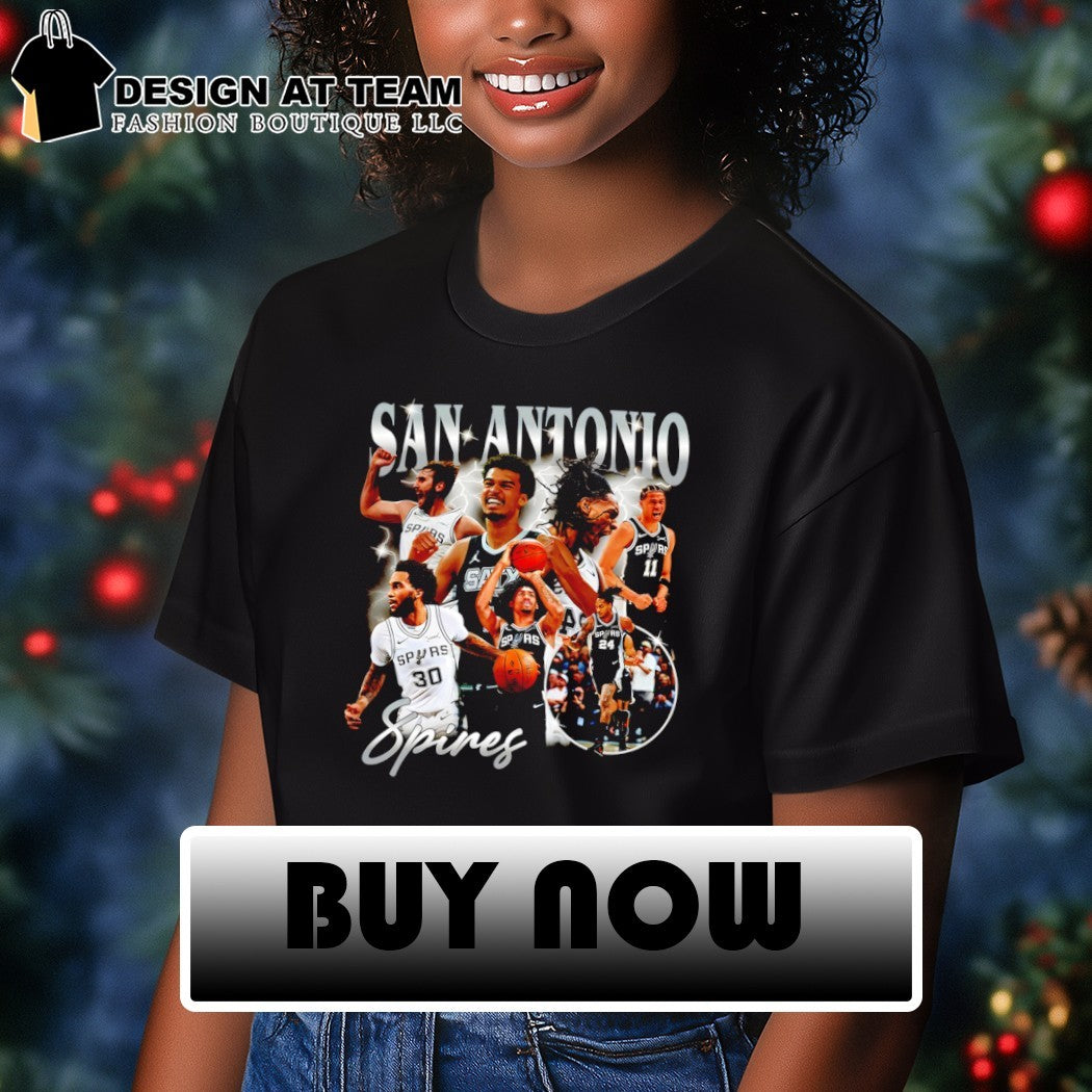 San Antonio Spurs Basketball Collage Vintage Graphic shirt