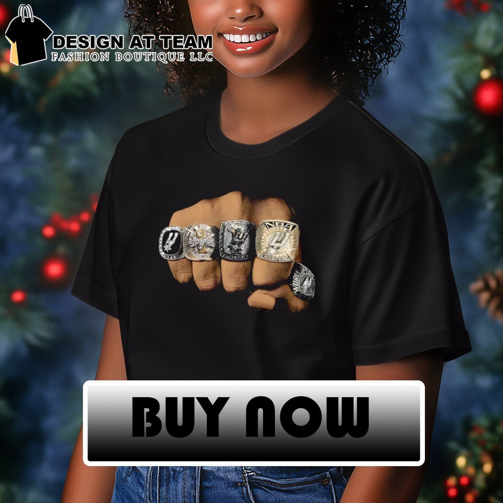 San Antonio Spurs Basketball NBA Champions Rings 2026 NBA shirt