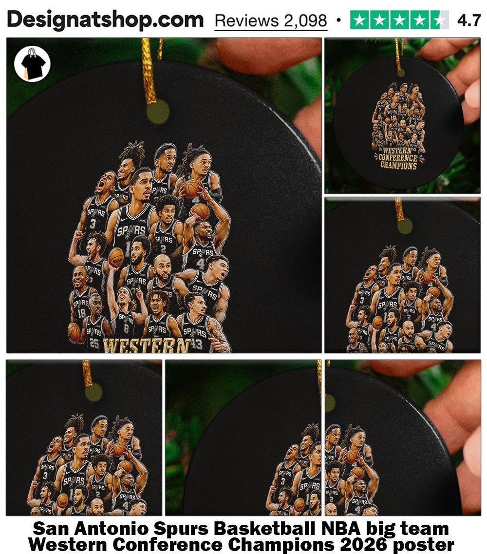 San Antonio Spurs Basketball NBA big team Western Conference Champions 2026 poster shirt
