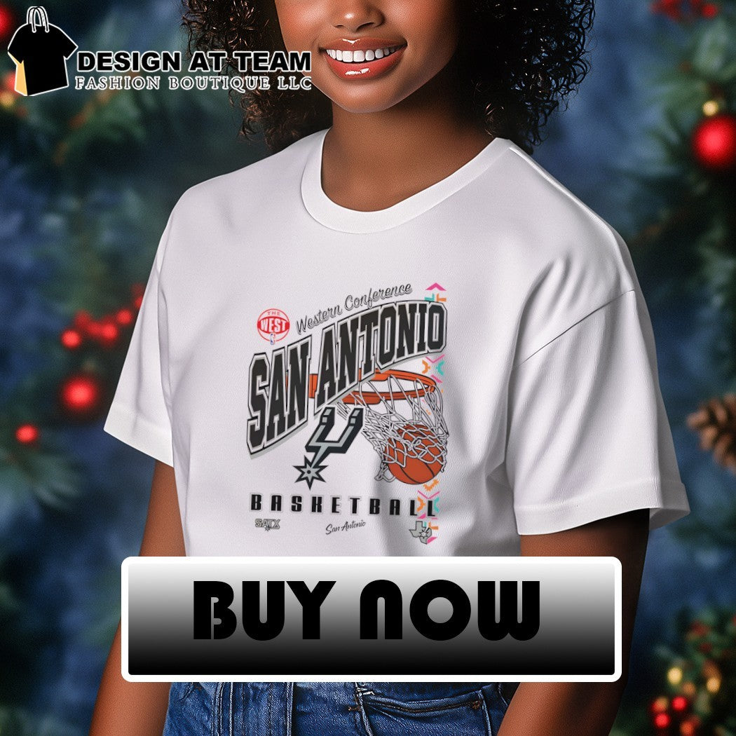 San Antonio Spurs Basketball New Era Western Conference 2026 shirt