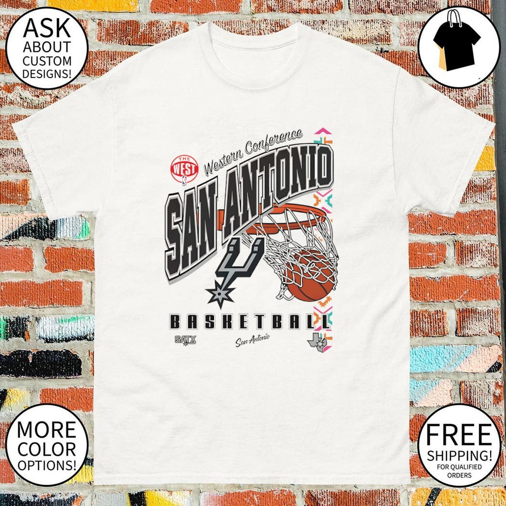 San Antonio Spurs Basketball New Era Western Conference 2026 shirt