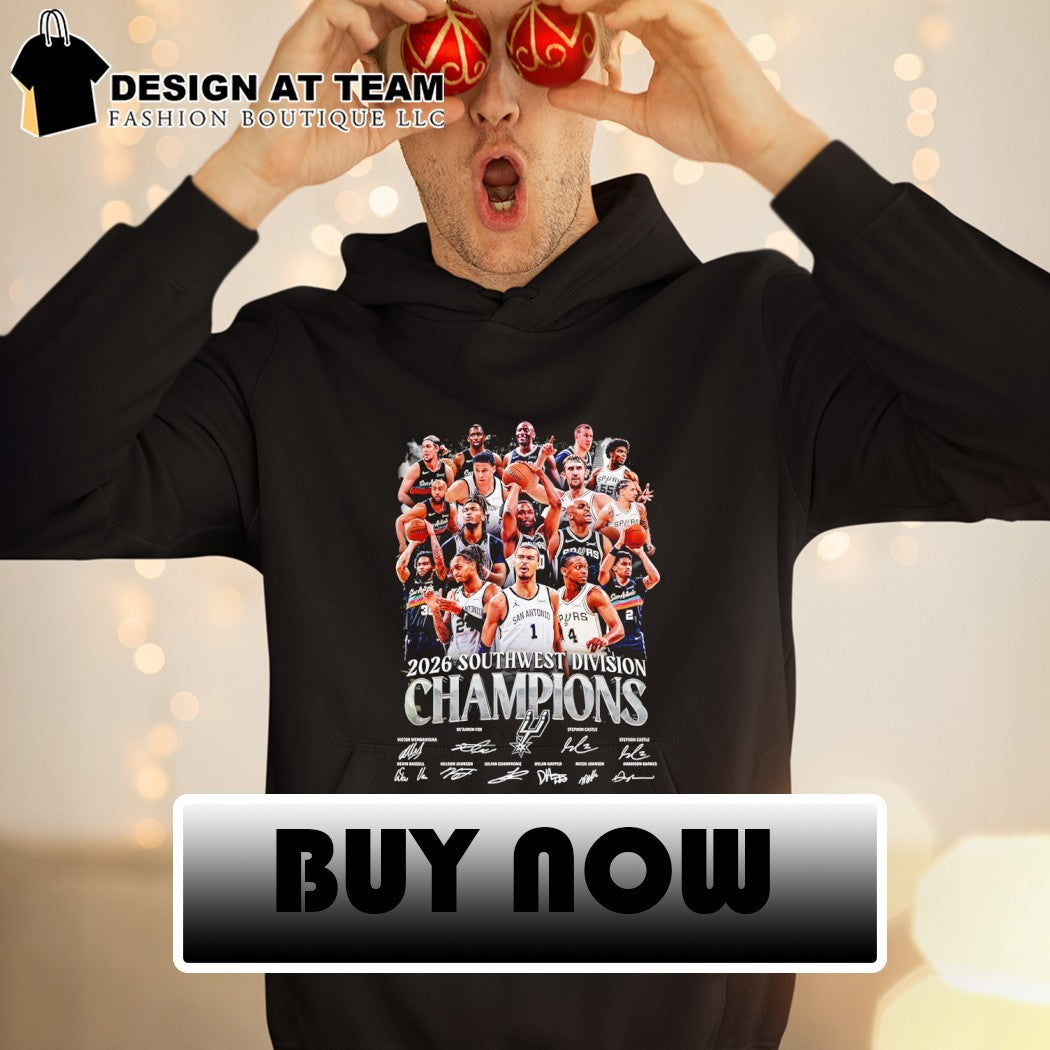 San Antonio Spurs Basketball Southwest Division Champions signatures shirt