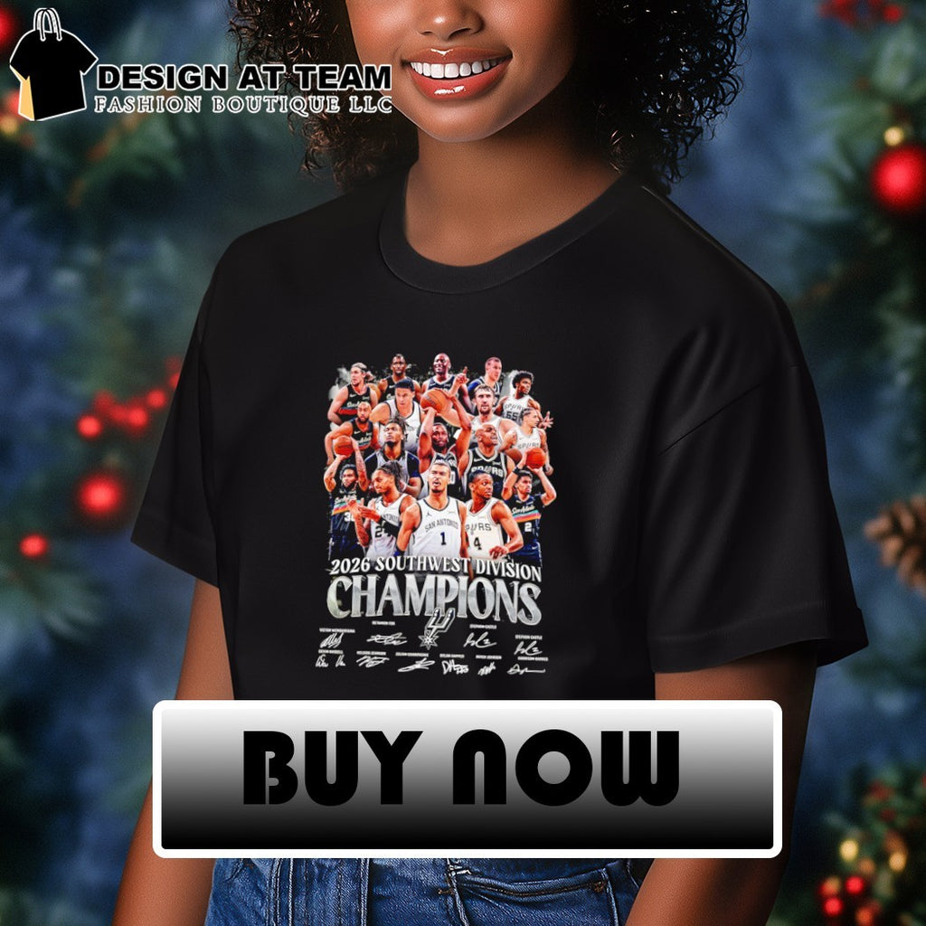San Antonio Spurs Basketball Southwest Division Champions signatures shirt