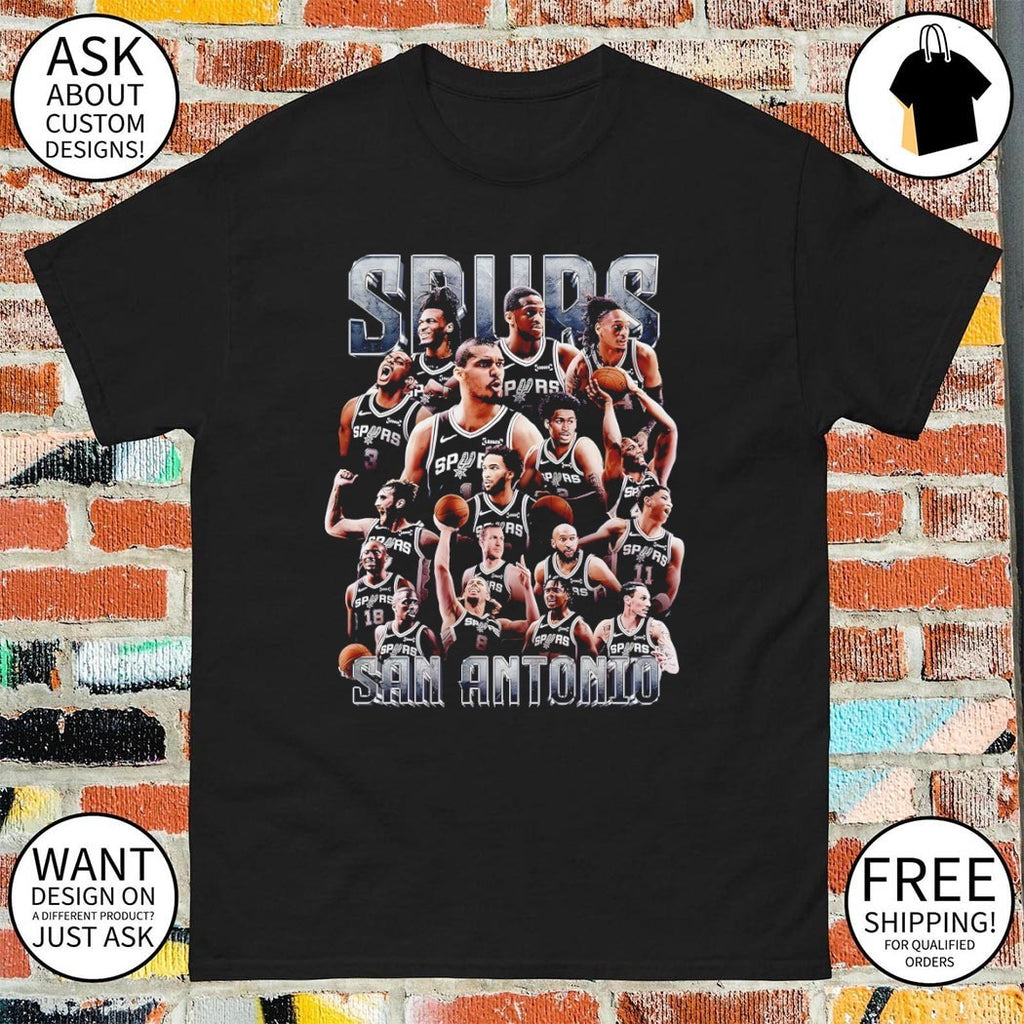 San Antonio Spurs Basketball Team Player Collage Poster 2026 shirt