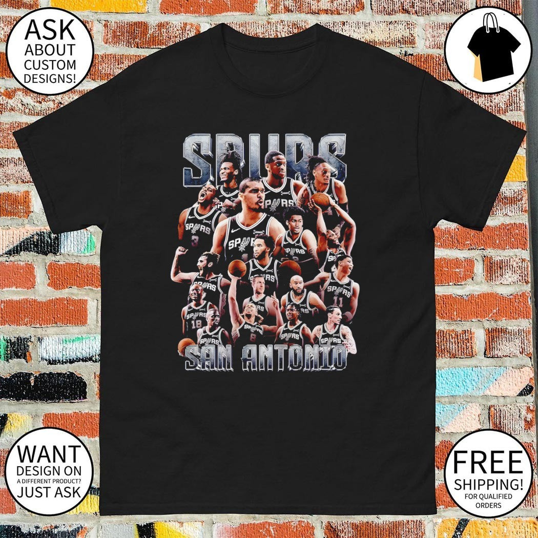 San Antonio Spurs Basketball Team Player Collage Poster 2026 shirt