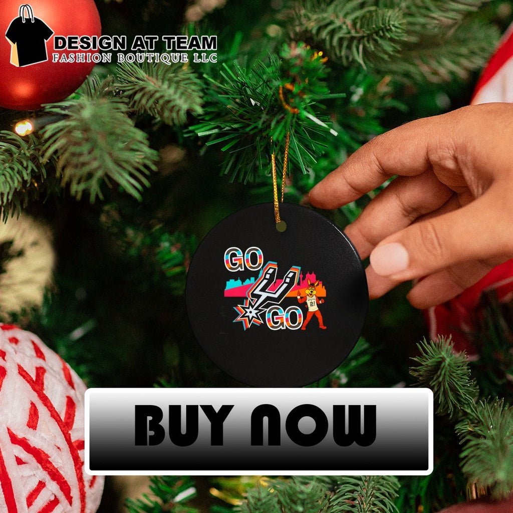 San Antonio Spurs Coyote basketball mascot illustration with Go Go team logo shirt
