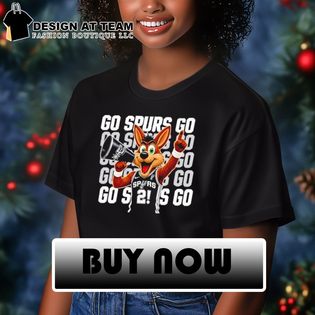 San Antonio Spurs Mascot The Coyote Apparel with Go Spurs Go shirt