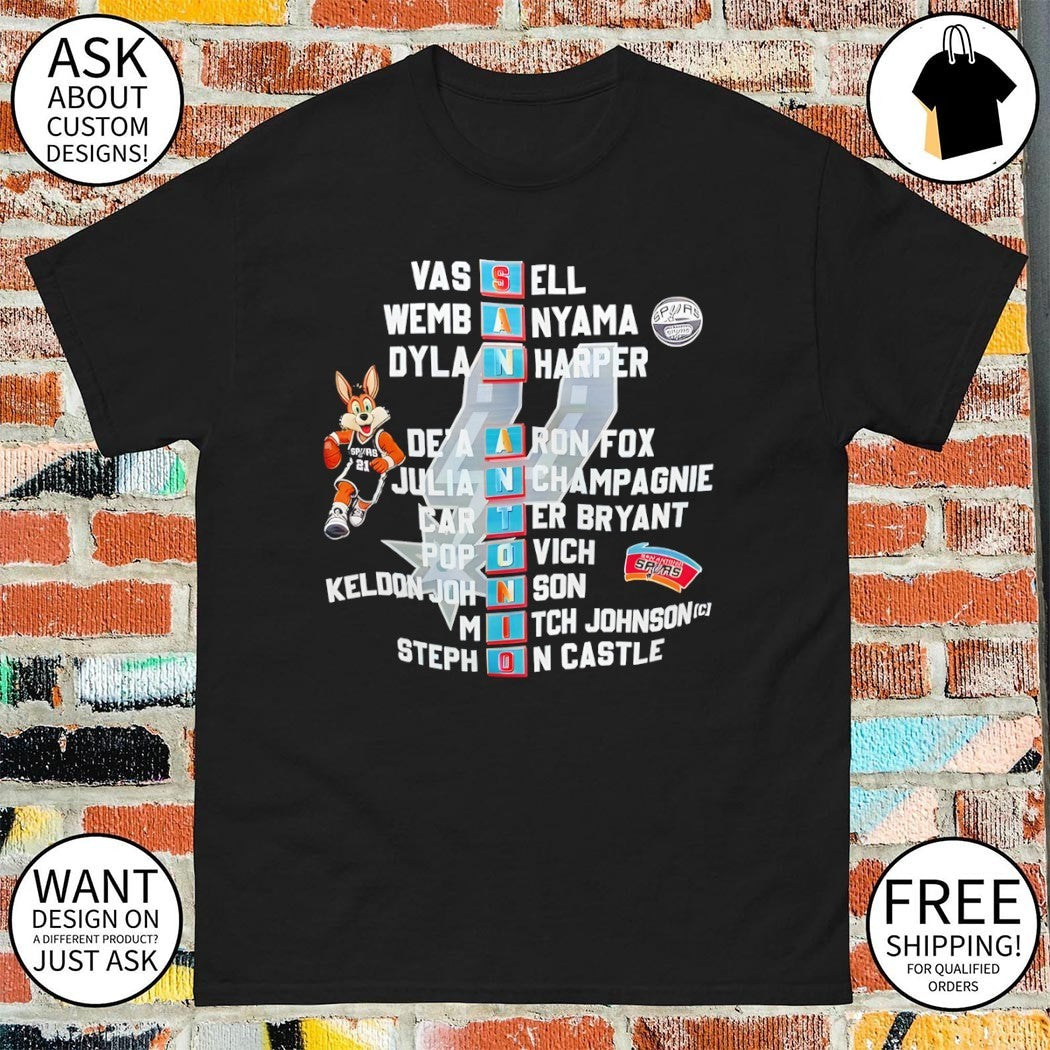 San Antonio Spurs Players Name Coyote NBA Champions shirt