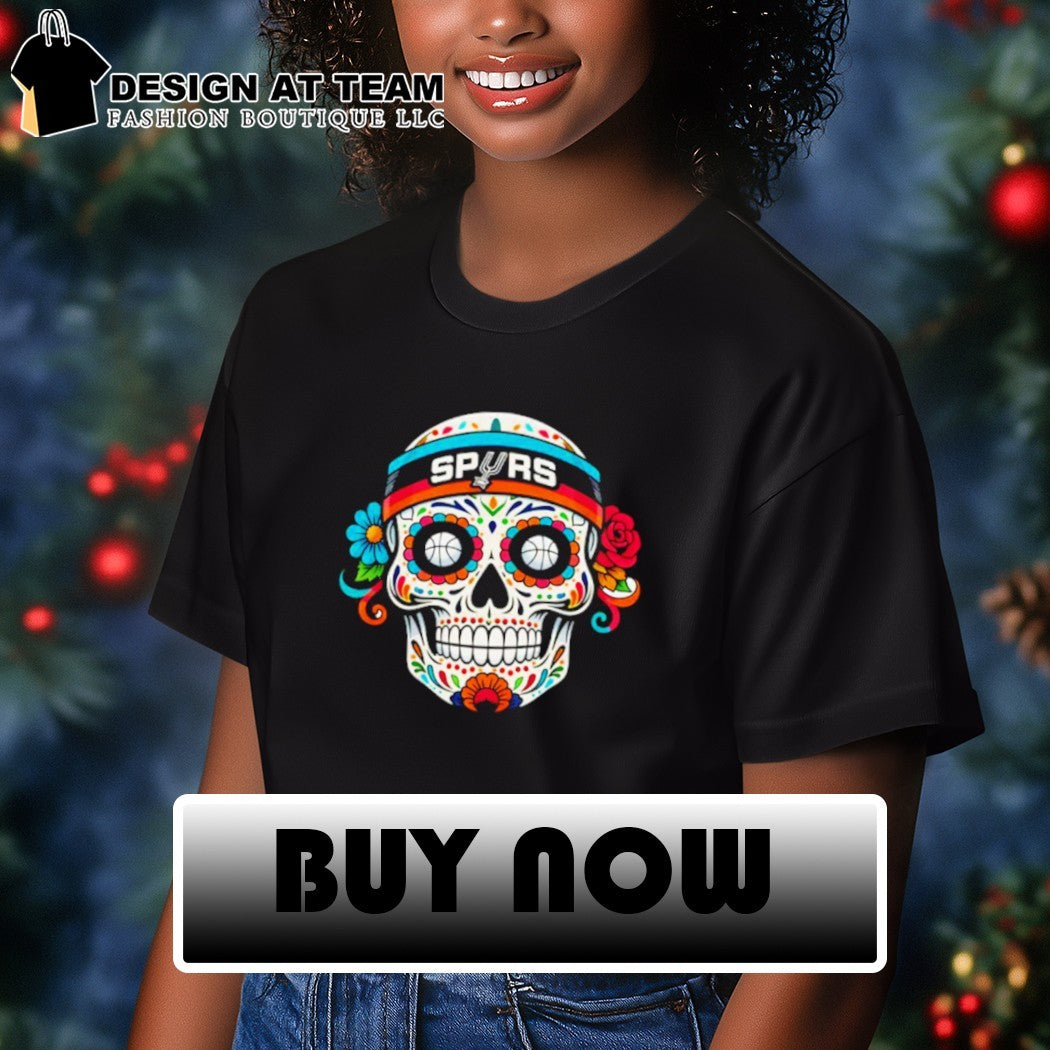 San Antonio Spurs Sugar Skull Basketball Calavera shirt