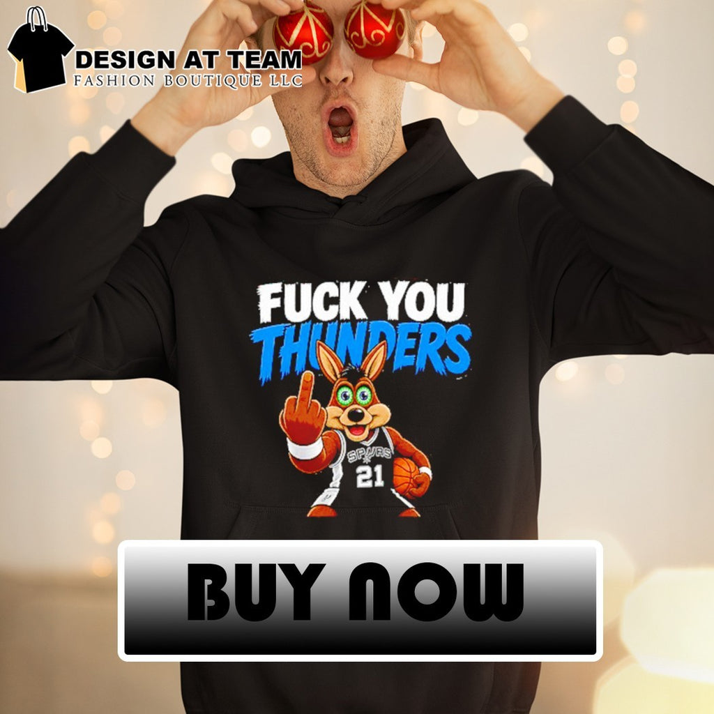 San Antonio Spurs The Coyote mascot middle finger Fuck You Thunders shirt