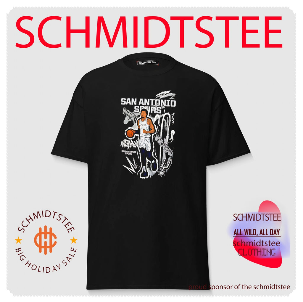San Antonio Spurs Victor Wembanyama comic style graphic shirt