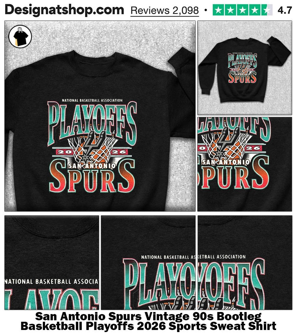 San Antonio Spurs Vintage 90s Bootleg Basketball Playoffs 2026 Sports shirt
