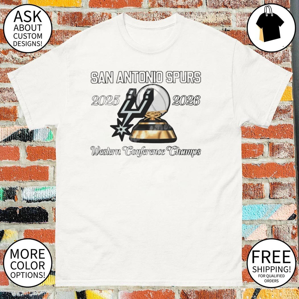San Antonio Spurs Western Conference Champs 2025 2026 trophy basketball team shirt