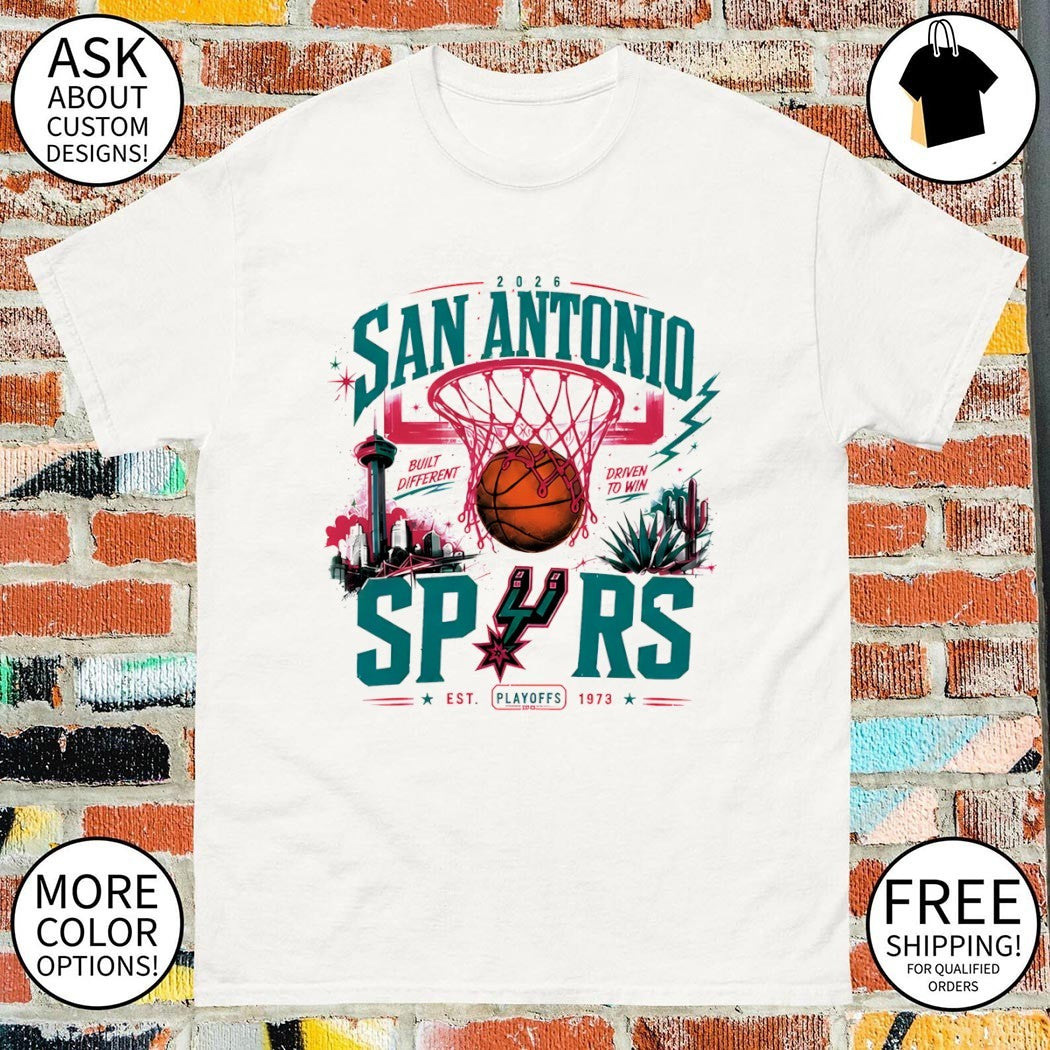 San Antonio Spurs basketball Built Different Driven To Win NBA Basketball 2026 shirt