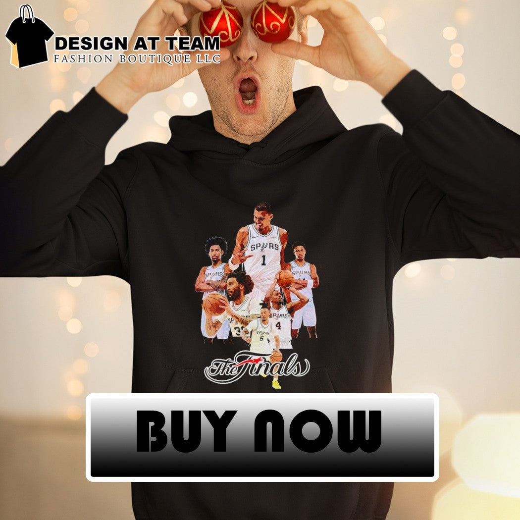 San Antonio Spurs basketball players Victor Wembanyama Devin Vassell The Finals shirt