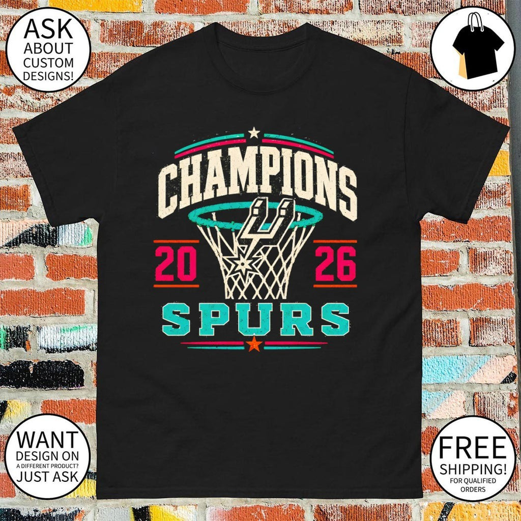 San Antonio Spurs retro sports champions NBA 2026 shirt